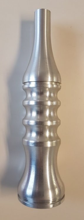 Aluminium drevel voor orthopedische toepassing. Lengte 175mm en diameter 45mm.